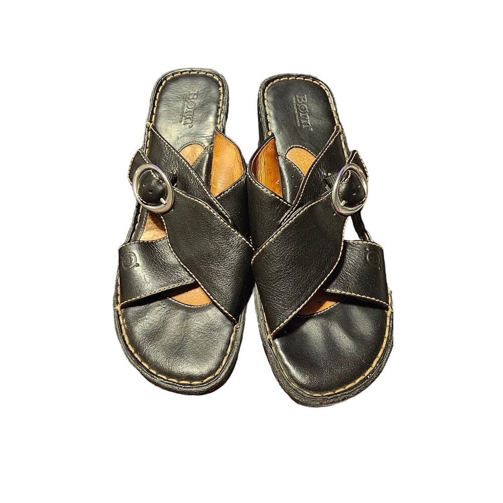 Born Black Leather‎ sandals size 10/ 42